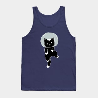 Black Space Cat Tank Top